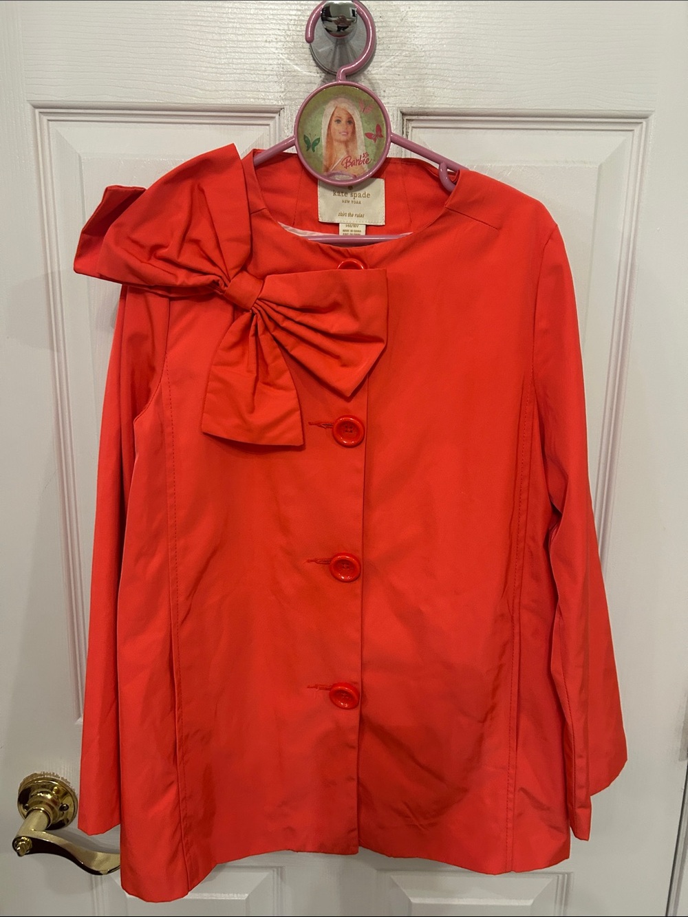 kate spade Bright Red Bow-Shoulder Button Front Tunic